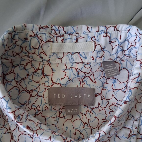 Ted Baker Shirt XL Men Floral Graphic All Over Print - Picture 3 of 6